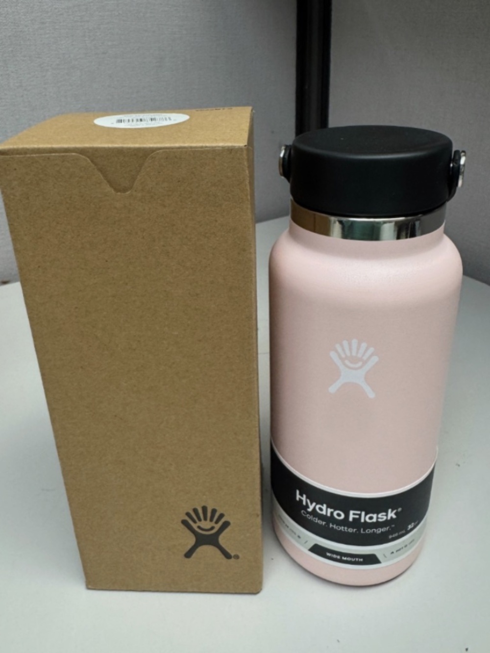 Pink Hydro Flask Water Bottle - Wide Mouth Flex Lid, 32 Oz Trillium - NWT